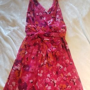Pink floral dress